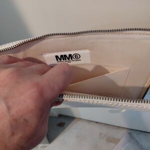 Maison Martin Margiela MM6 Perforated White Cream Ipad Case Sleeve Clutch